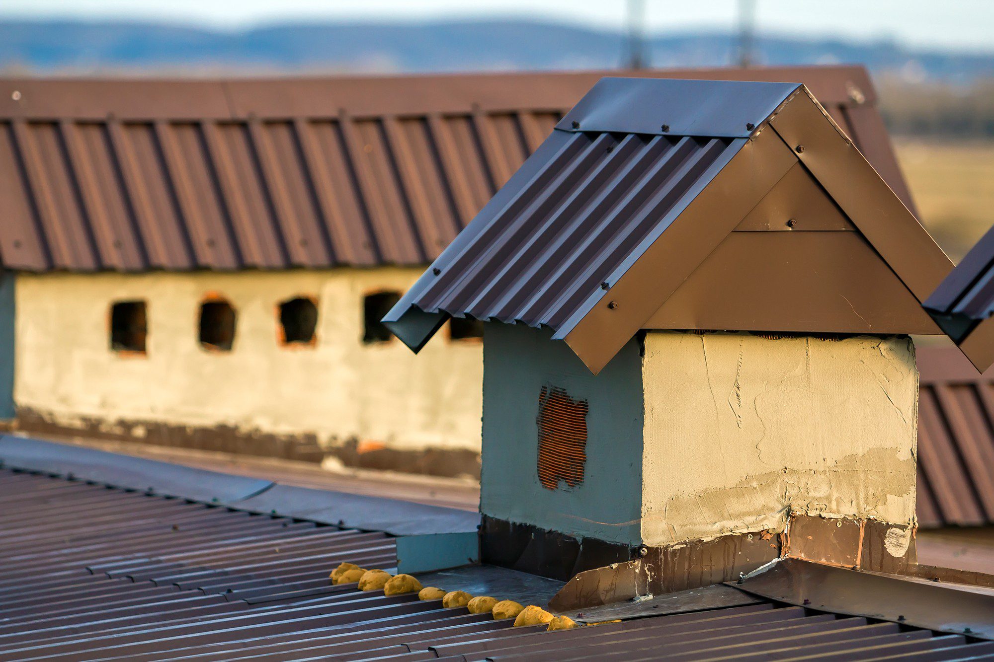 Close Up Of A New Built Chimney On A House Roof Un 2022 07 22 08 23 21 Utc