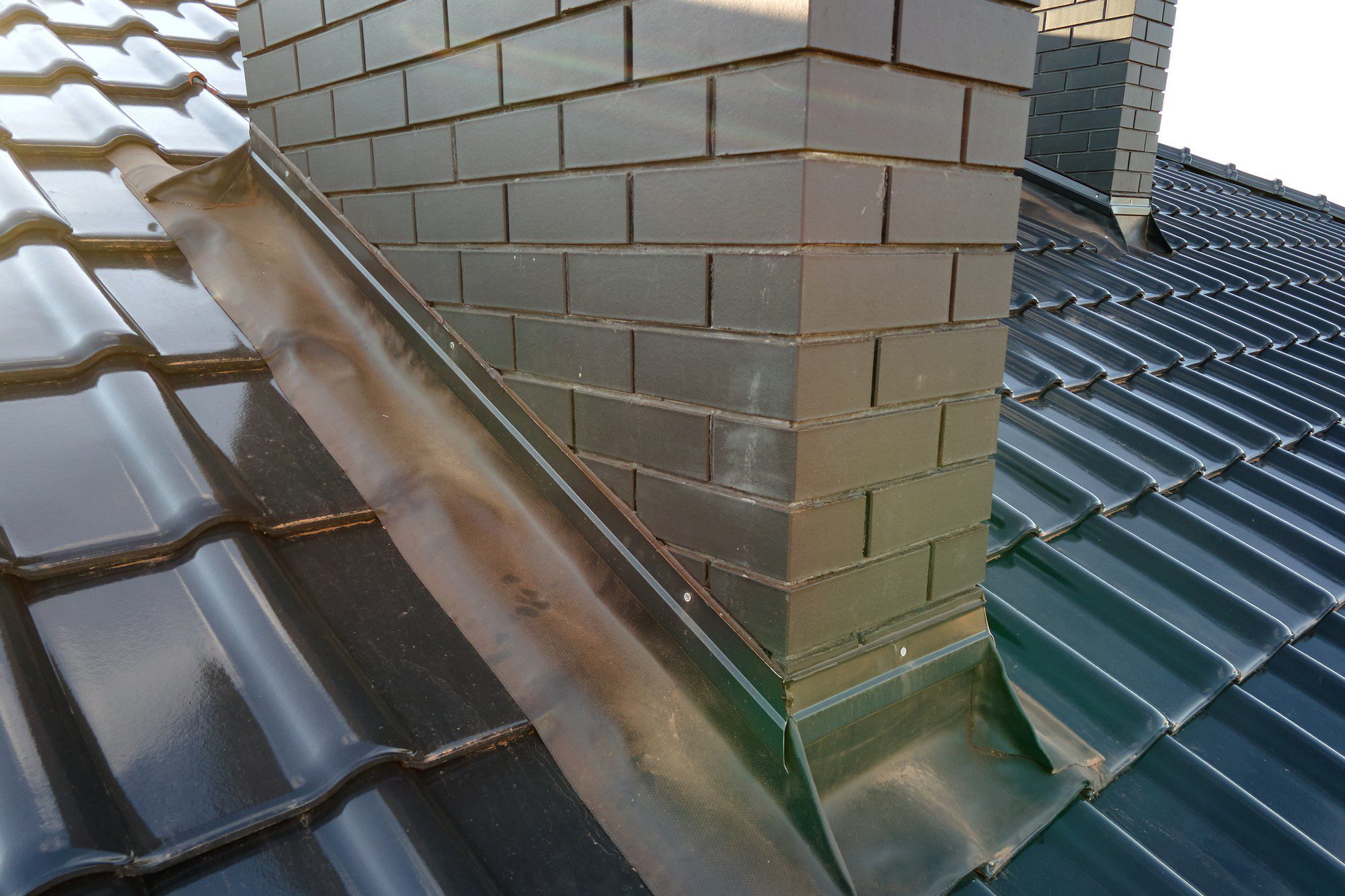 Closeup Of Brick Chimney On House Roof Top Covered 2022 08 14 08 31 10 Utc