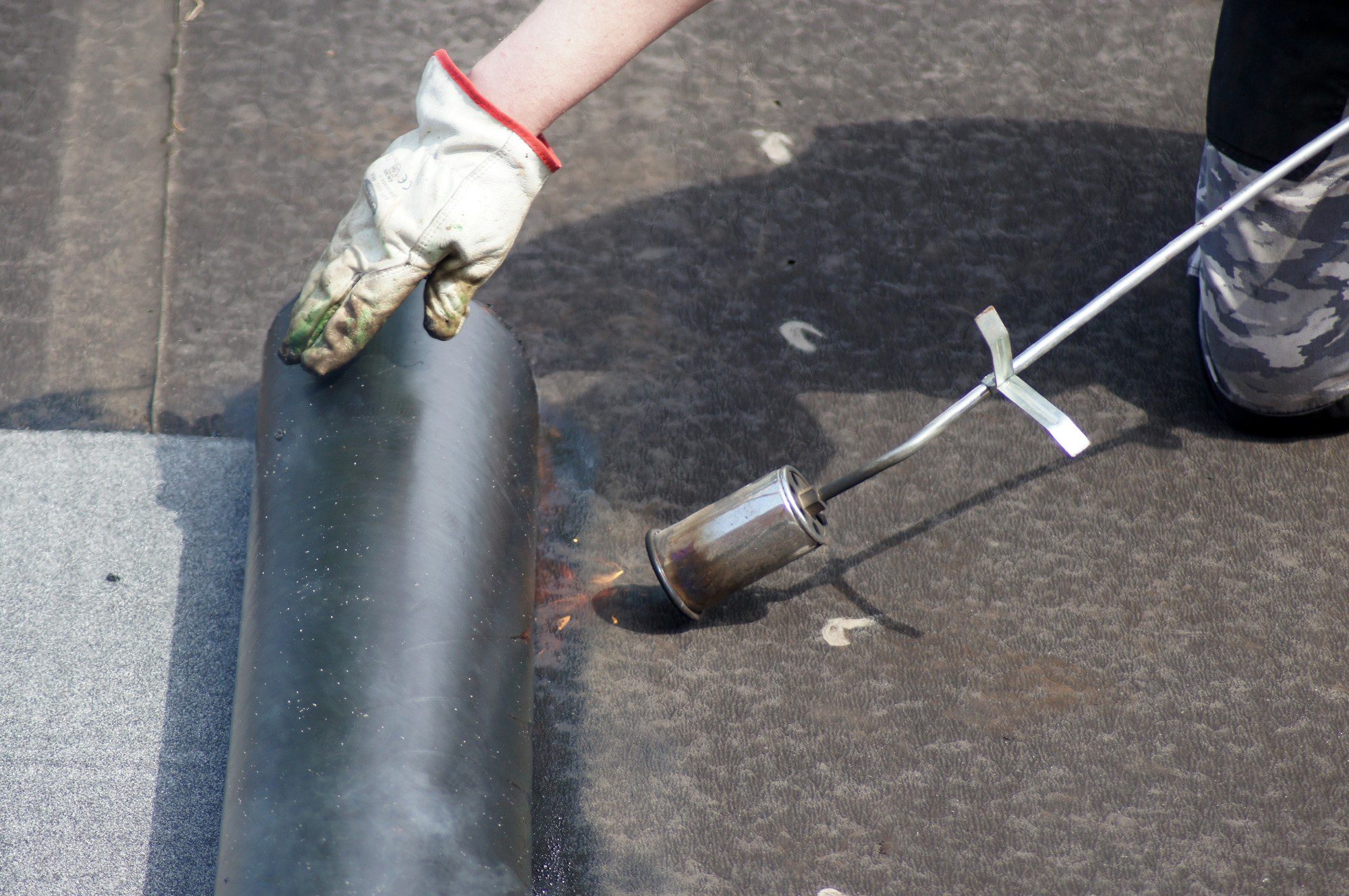 Flat Roof Installation With Propane Blowtorch Duri 2023 08 11 23 13 58 Utc